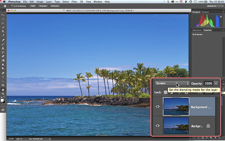 How to correct underexposure in Photoshop, step 1
