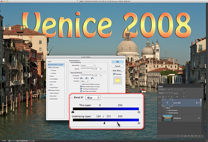 How to use advanced blending in Photoshop, step 3